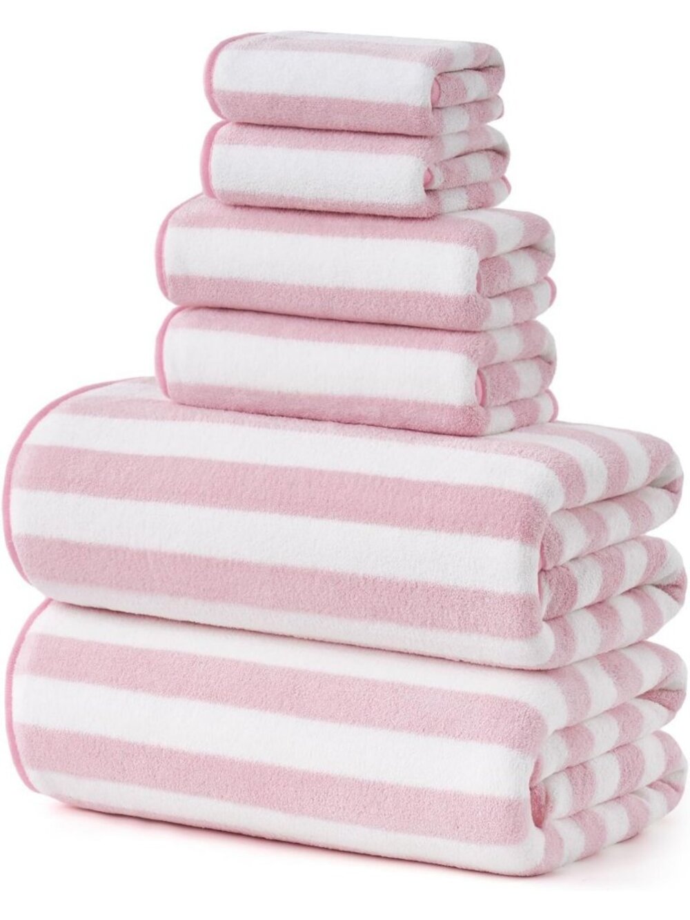 Ultra Soft 6-Piece Microfiber Bath Towel Set | Highly Absorbent & Quick Dry